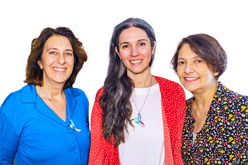 Cecilia, Chiara e Silvia, le insegnanti di Colibrì